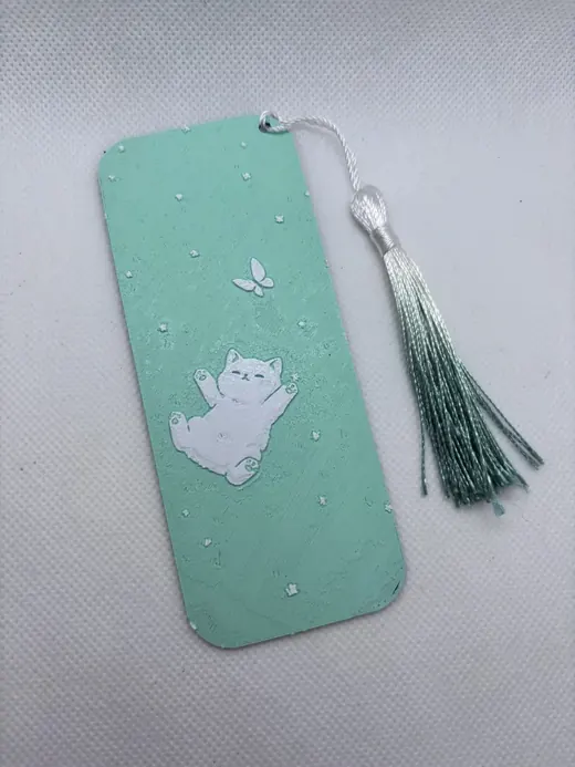 Kitty & Butterfly Bookmark – other view