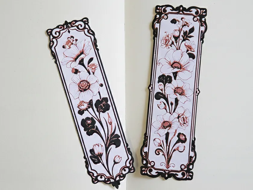 2 Floral Bookmarks – 4 Colors