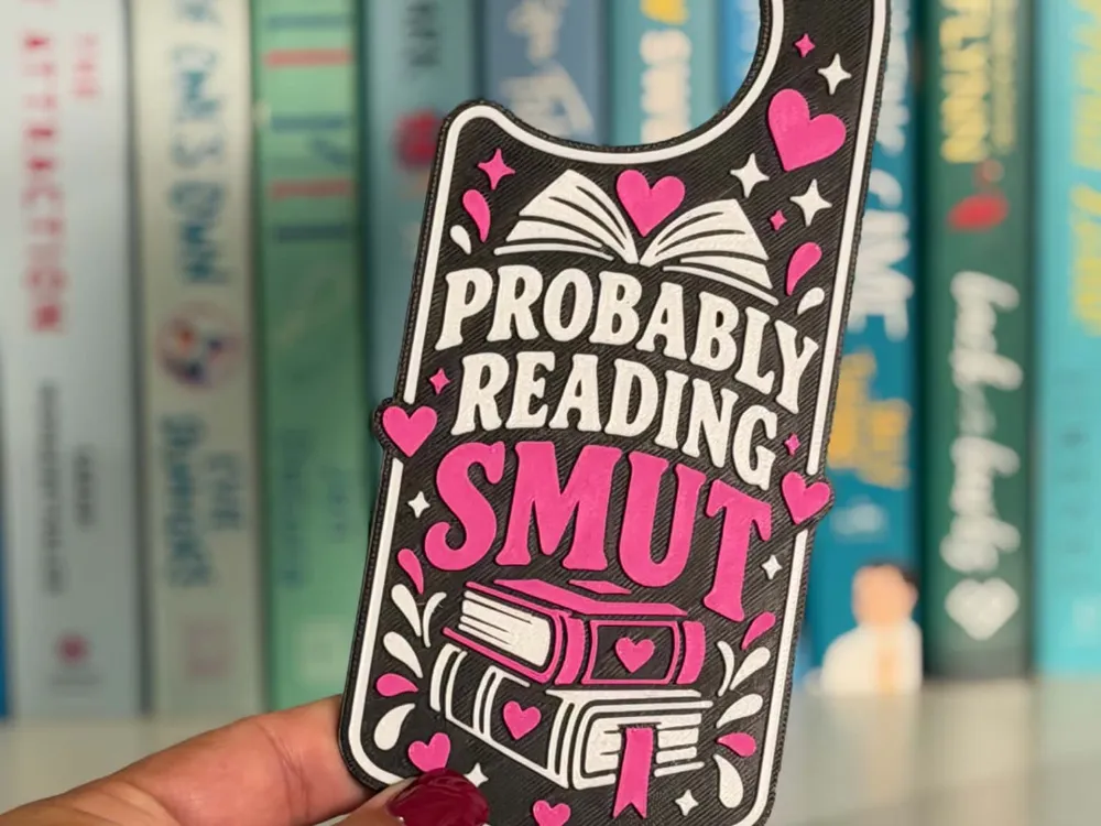 Probably Reading Smut – Bookish Door Hanger