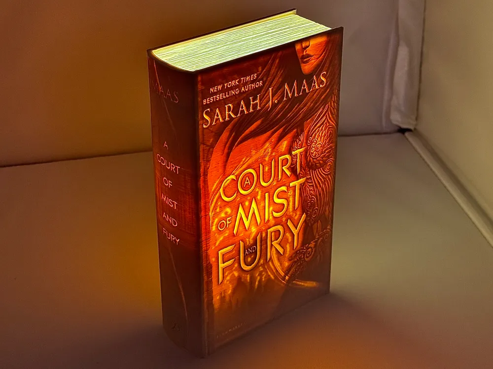 A Court of Mist and Fury Lithophane Book Lamp