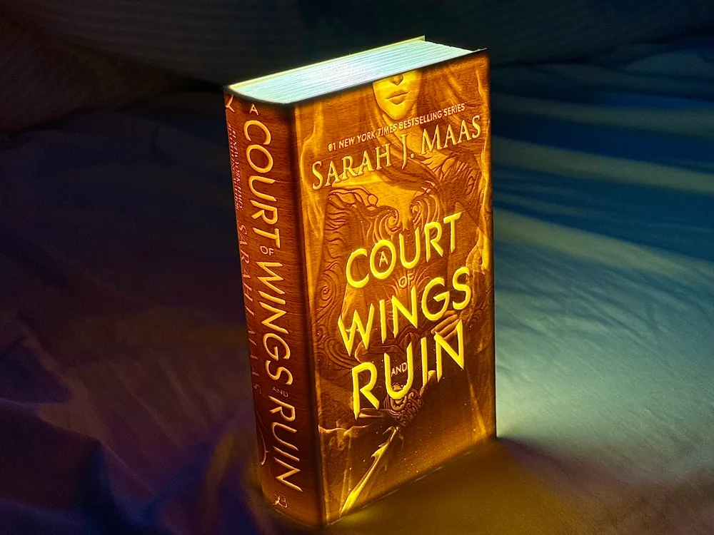 A Court of Wings and Ruin Lithophane Book Lamp
