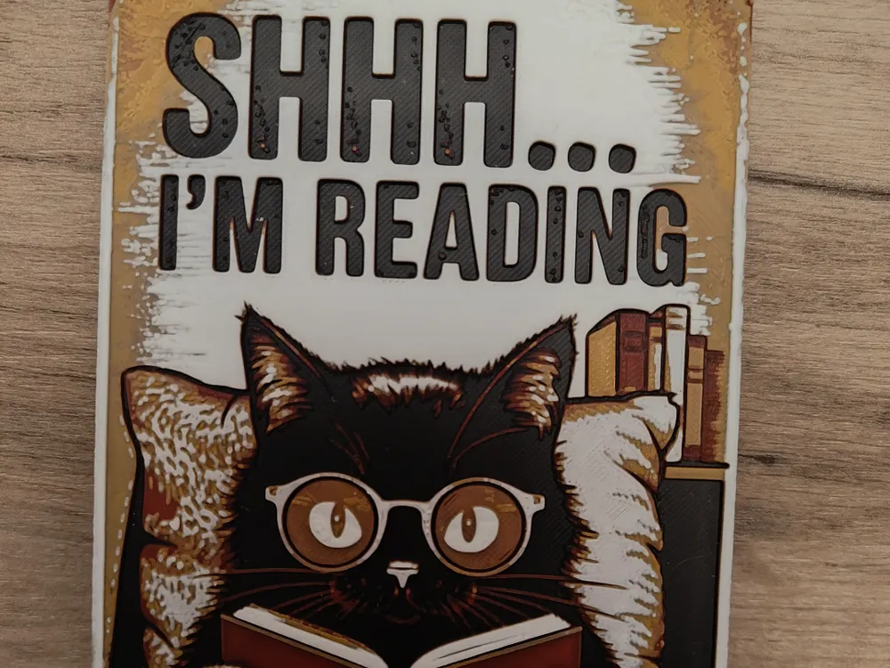Shh I'm Reading Cat Wall Art