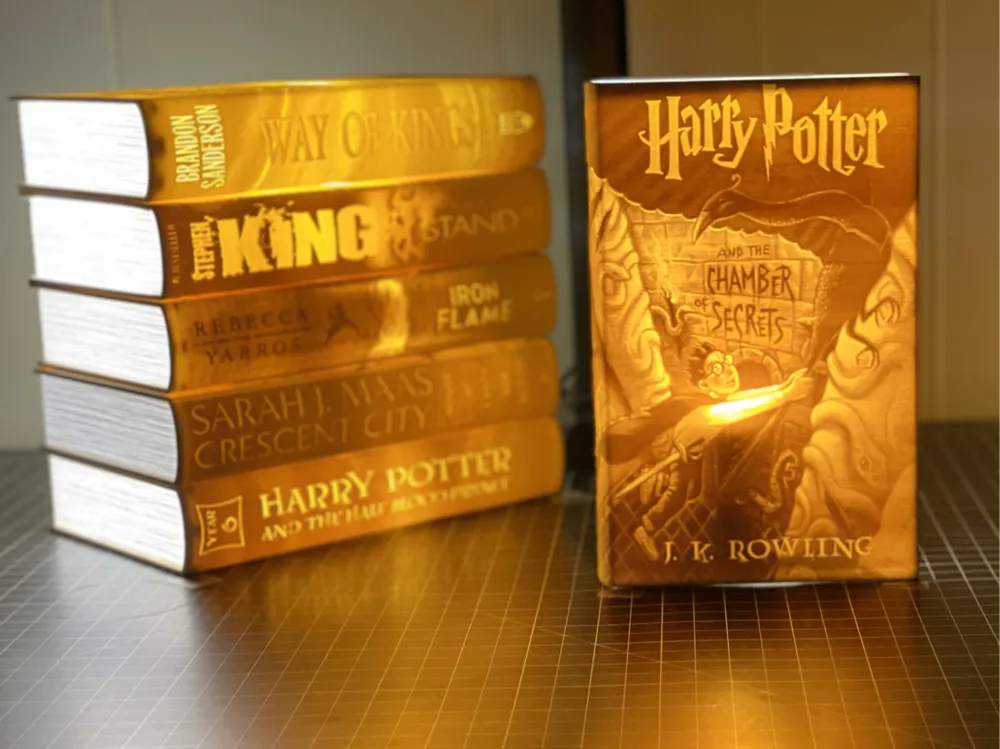 Wizarding School Year 2 Lithophane Book Lamp