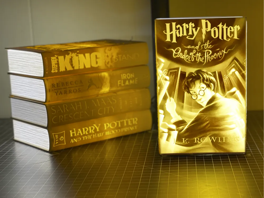 Wizarding School Year 5 Lithophane Book Lamp